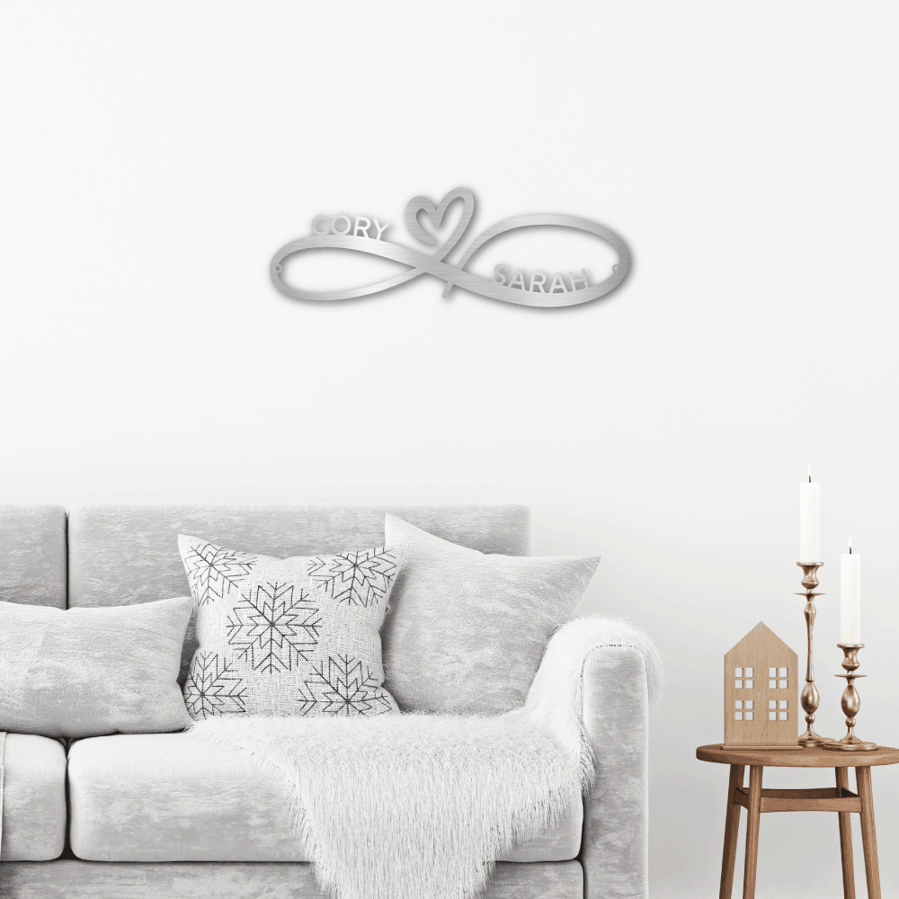 Jewelry Silver / 18 Infinity Couples Monogram - Steel Sign