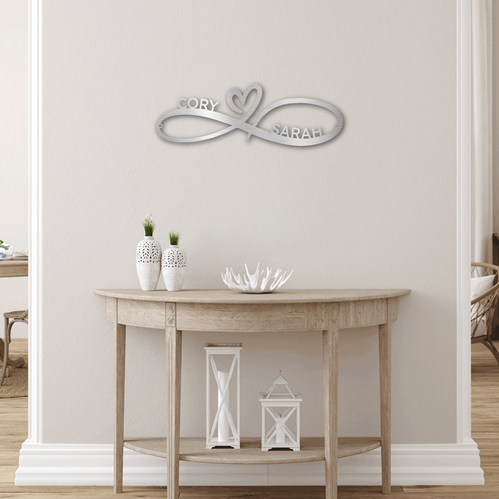 Jewelry Silver / 30 Infinity Couples Monogram - Steel Sign