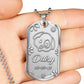 Silver Military Chain Necklace For Dog Lover