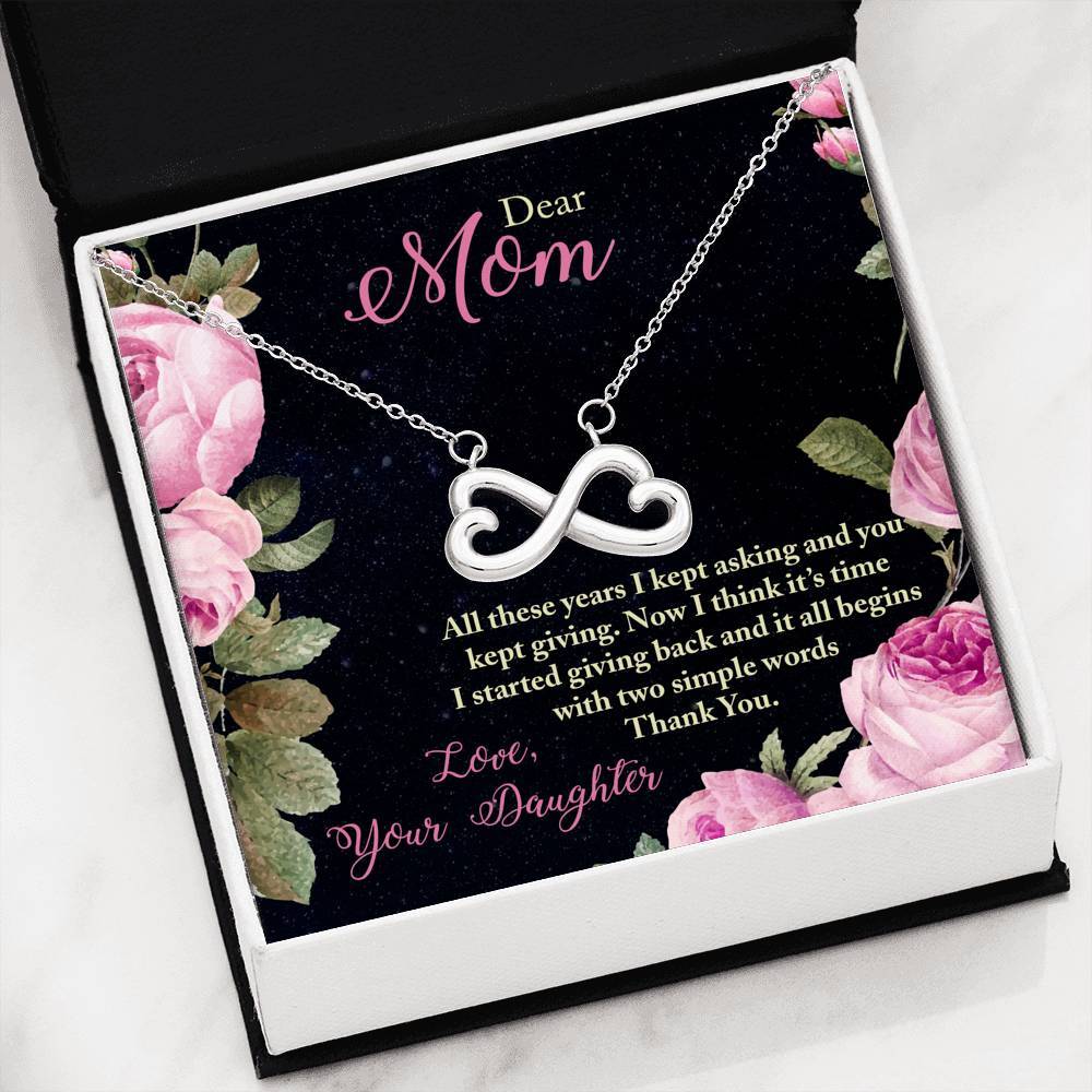 "Thank You Mom For Everything You Gave Me" Necklace For Mom