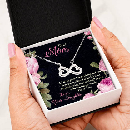 "Thank You Mom For Everything You Gave Me" Necklace For Mom