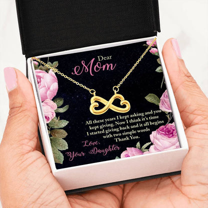 "Thank You Mom For Everything You Gave Me" Necklace For Mom