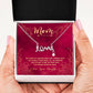 "Thank You Mom For Helping Me In Growing Up" Necklace With Message Card Gift For Mom