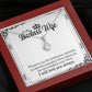 Jewelry Mahogany Style Luxury Box "To My Badass Wife" Alluring Beauty Silver Pendant