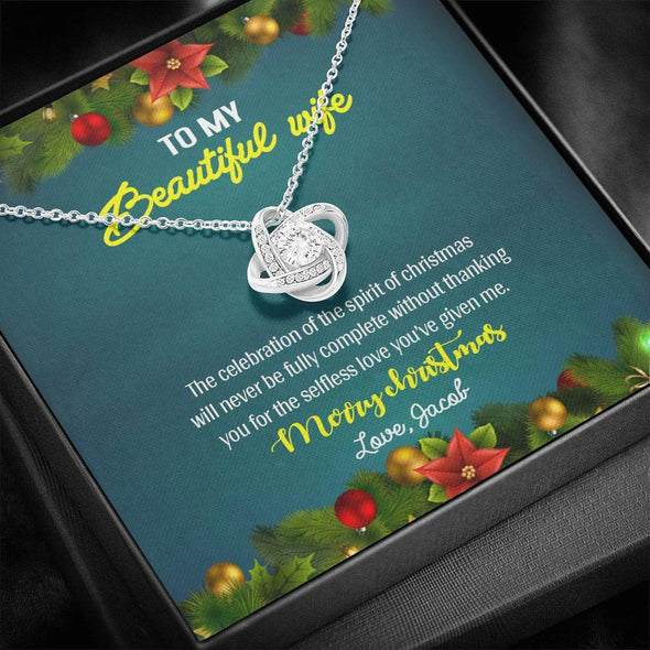 Jewelry "To My Beautiful Wife" Customized Pendant For Christmas