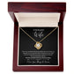 Jewelry 18K Yellow Gold Finish / Luxury Box To My Beautiful Wife Love Knot Necklace With You Are and Always Will My One and Only Message Card