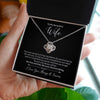 Jewelry To My Beautiful Wife Love Knot Necklace With You Are and Always Will My One and Only Message Card