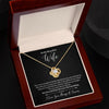 Jewelry To My Beautiful Wife Love Knot Necklace With You Are and Always Will My One and Only Message Card