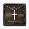 Jewelry To My Dad Artisan Crafted Necklace, Customized Necklace For Father's Day, Silver Necklace For Dad From Son