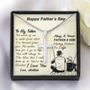 Jewelry Standard Box To My Dad, You're The Greatest, Custom Cross Necklace, Gift Ideas For Him, Custom Necklace, Happy Father's Day, Customized Gift For Dad