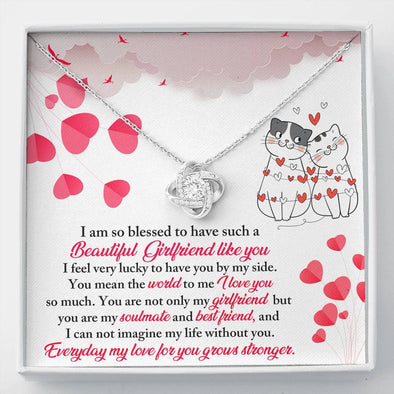 Jewelry To My Girlfriend I Can Not Imagine My Life Without You- Necklace With Message Card