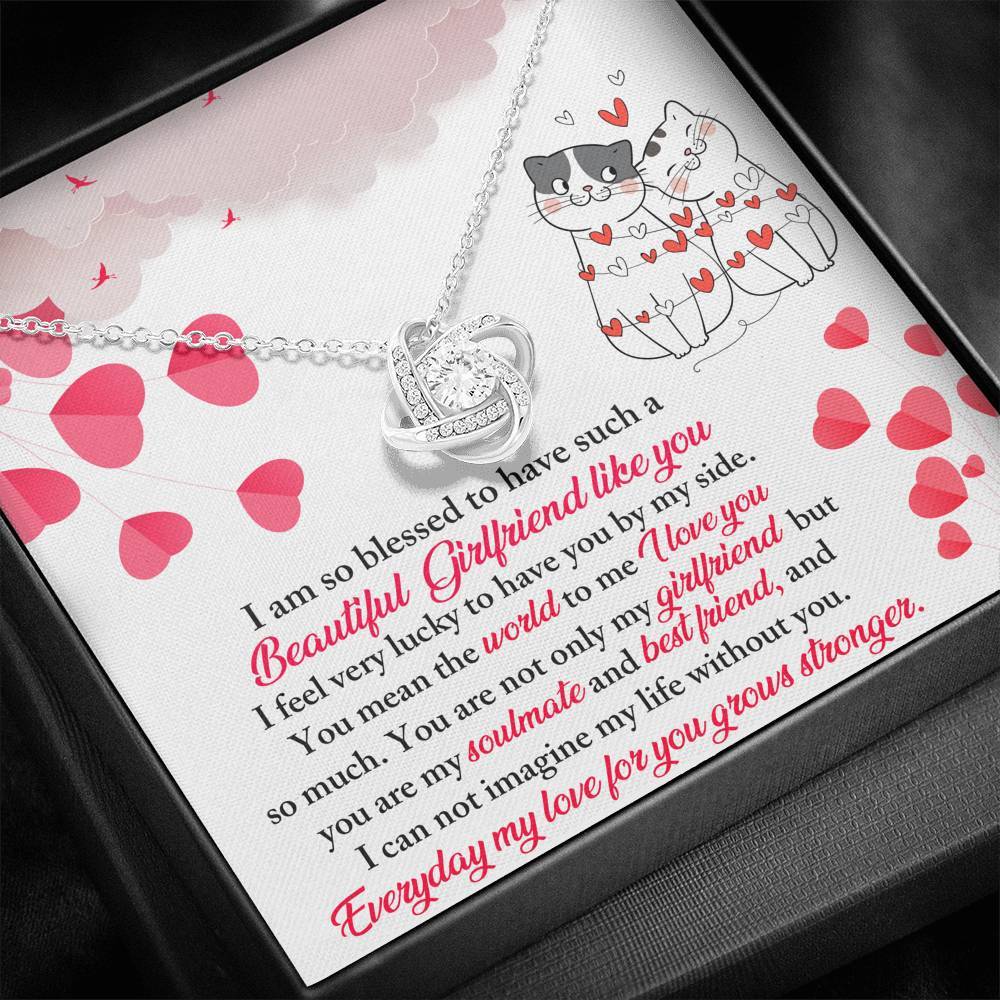 Jewelry To My Girlfriend I Can Not Imagine My Life Without You- Necklace With Message Card