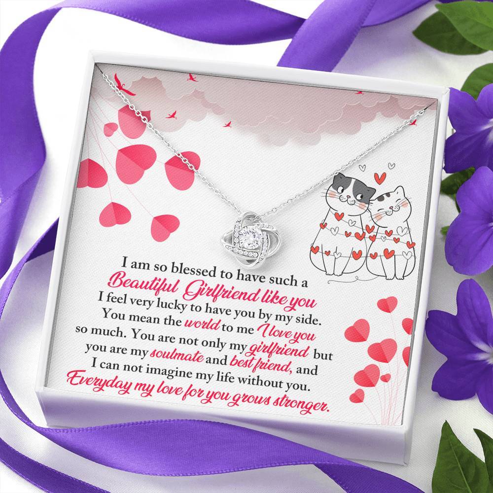Jewelry To My Girlfriend I Can Not Imagine My Life Without You- Necklace With Message Card