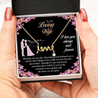 To My Loving Wife Customized Love Pendant