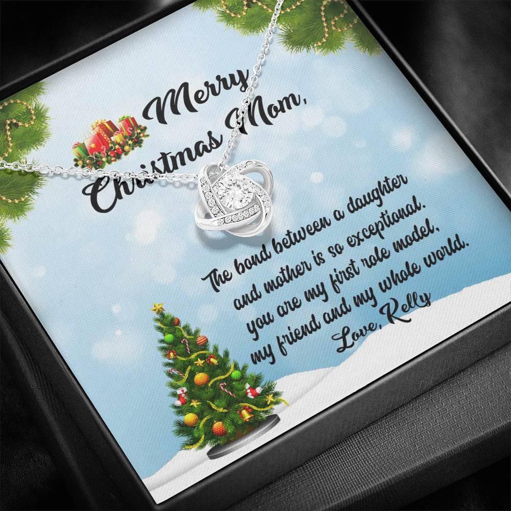 Jewelry "To My Mom You are My First Role Model" Custom Knot Pendant