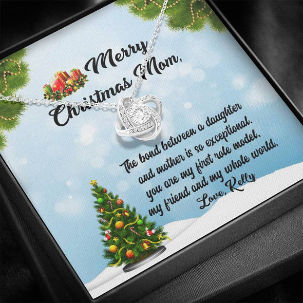 Jewelry "To My Mom You are My First Role Model" Custom Knot Pendant