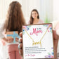 "To My Mom Your Love Will Never Fade" Message Card Necklace Gift