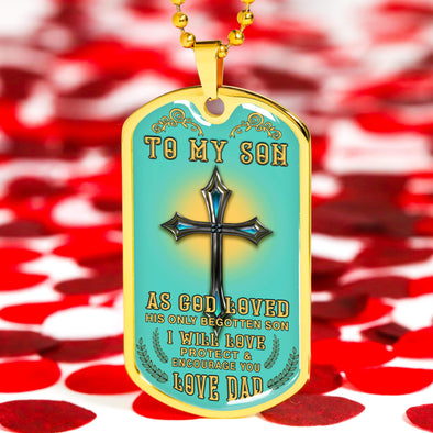 To My Son God Love Necklace