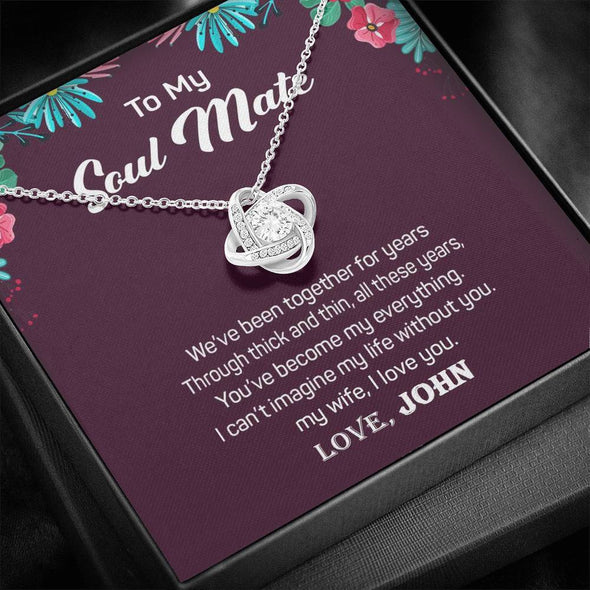 Jewelry "To My Soulmate"  I Can't Imagine My  Life Without You Custom Necklace