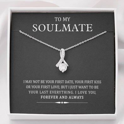 Jewelry Standard Box To My Soulmate Necklace for Wife from Husband with Message card & Box, Present for Girlfriend Birthday, Valentine's Day, Anniversary, Christmas