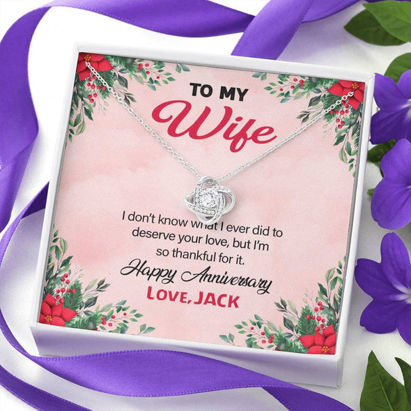 Jewelry To My Wife I am thankful for everything Personalized Pendant