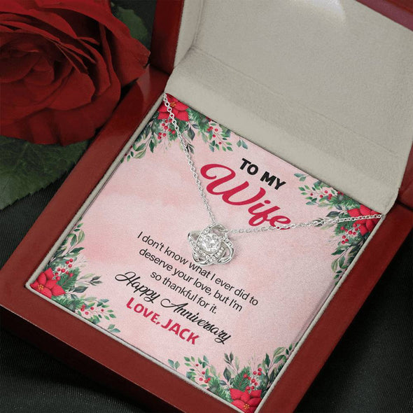 Jewelry Mahogany Style Luxury Box To My Wife I am thankful for everything Personalized Pendant