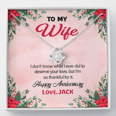 Jewelry Standard Box To My Wife I am thankful for everything Personalized Pendant
