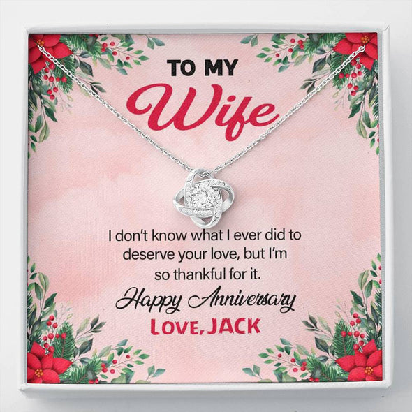 Jewelry Standard Box To My Wife I am thankful for everything Personalized Pendant