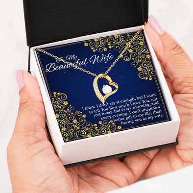 "To My Wife I Love You So Much" Premium Pendent with Message Card
