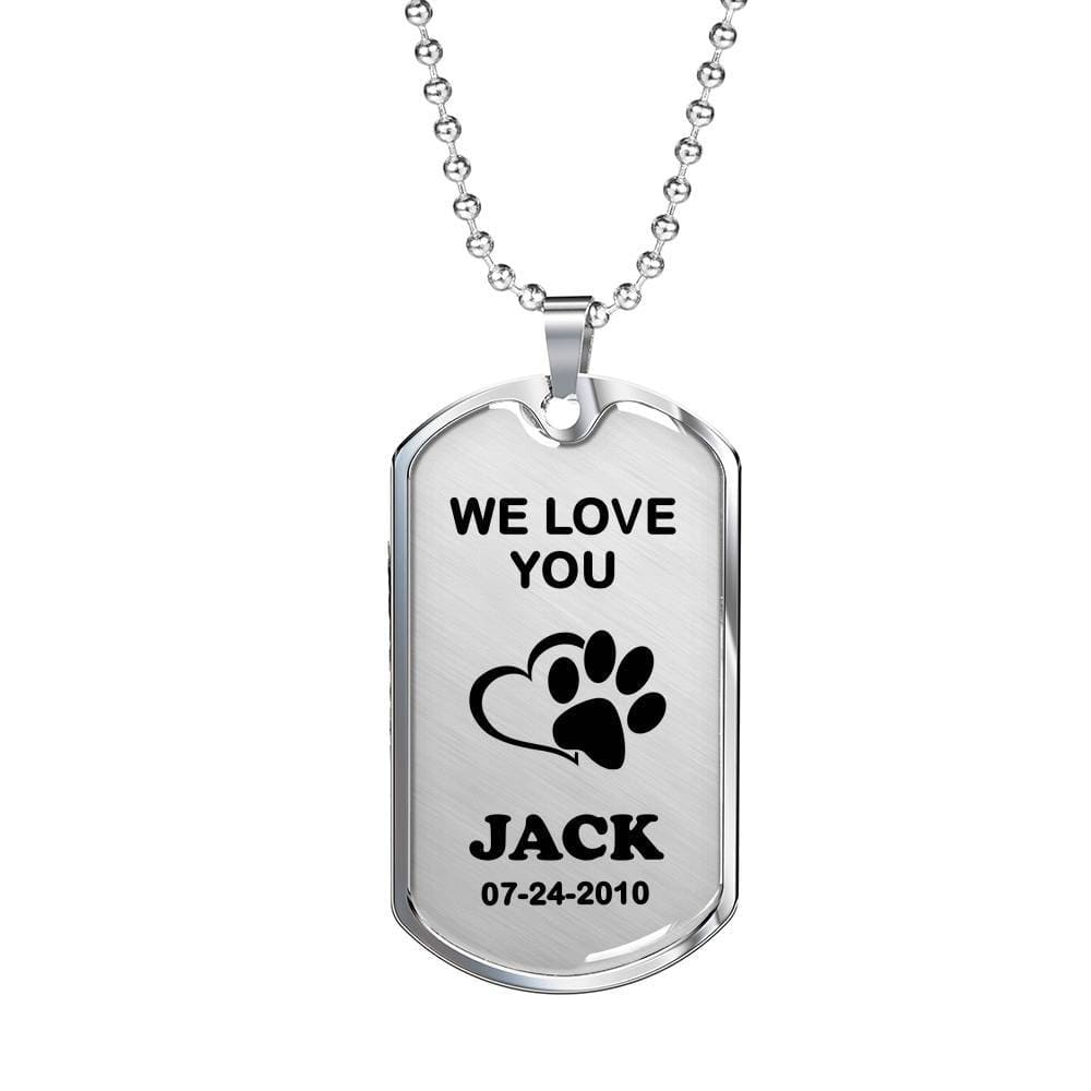 We Love You Pet Necklace