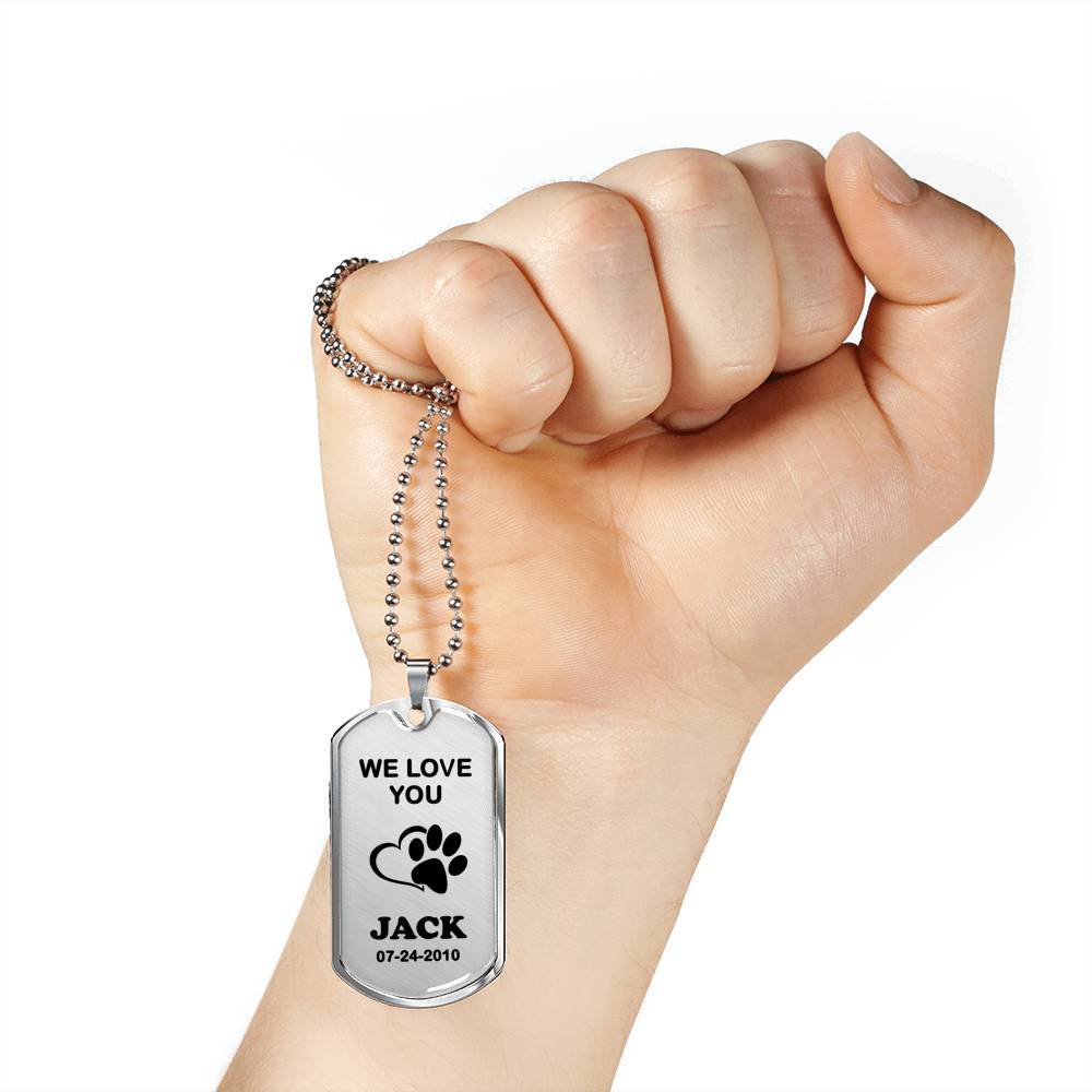 We Love You Pet Necklace