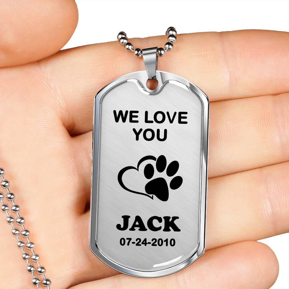 We Love You Pet Necklace