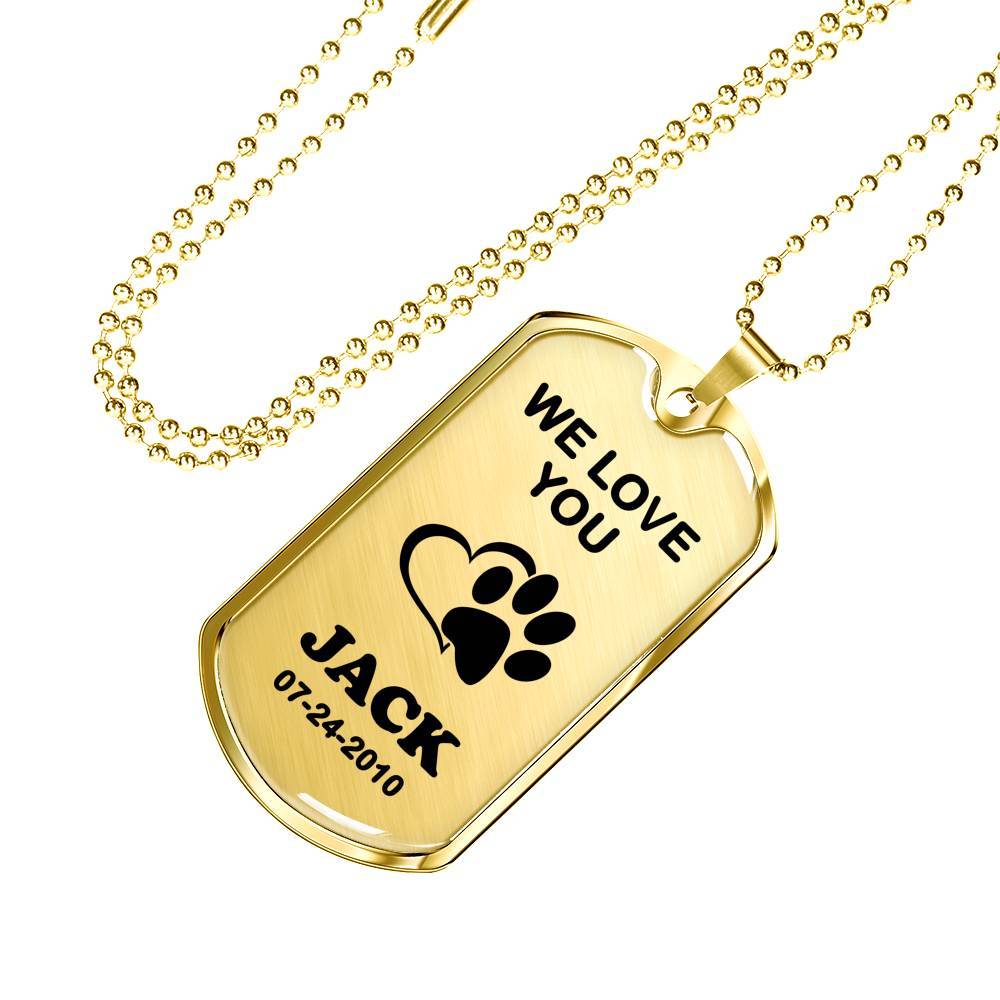 We Love You Pet Necklace
