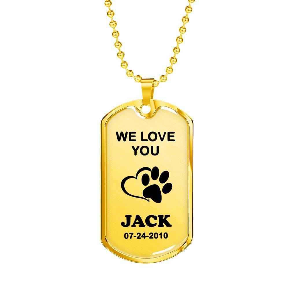 We Love You Pet Necklace