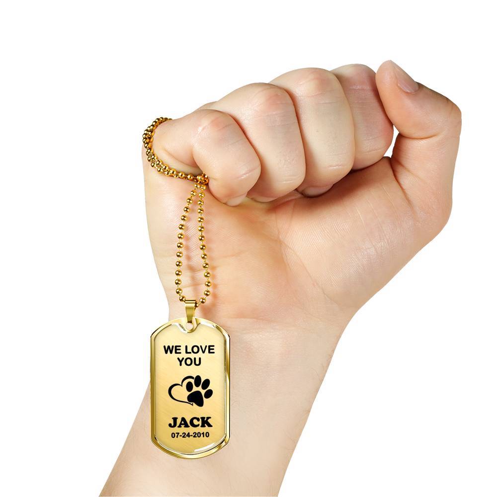 We Love You Pet Necklace