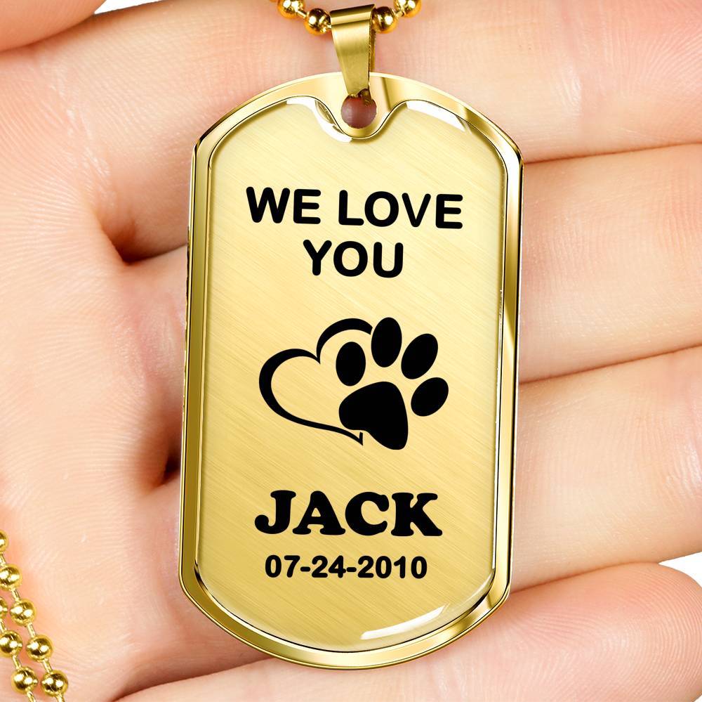We Love You Pet Necklace