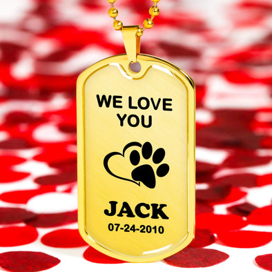 We Love You Pet Necklace