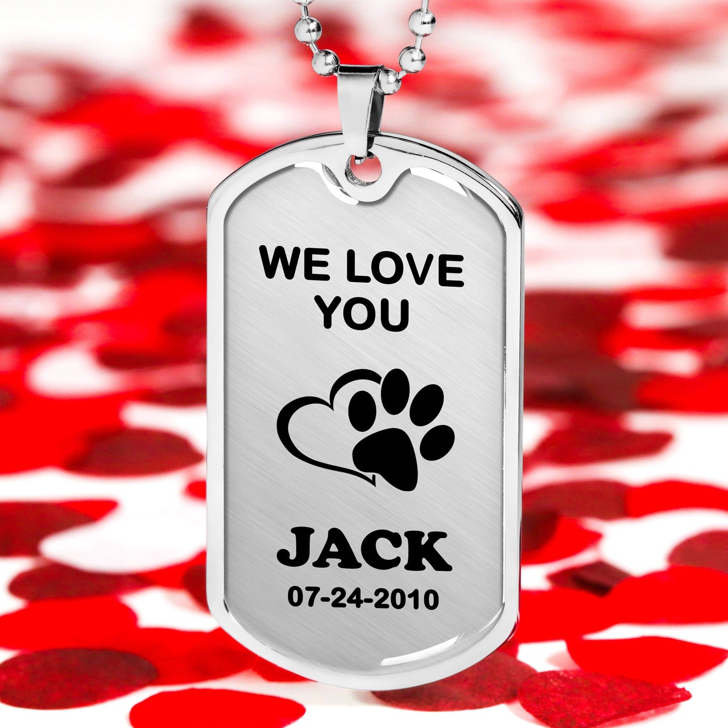 We Love You Pet Necklace