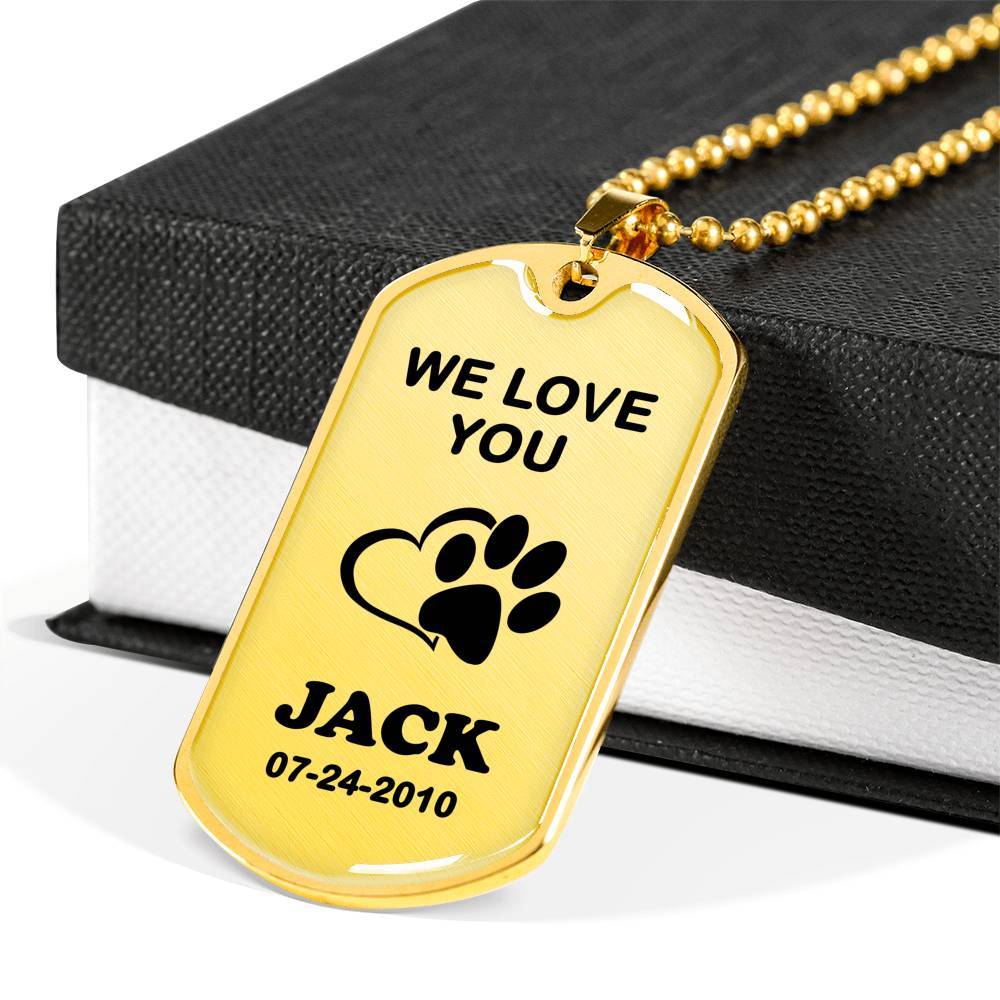 We Love You Pet Necklace
