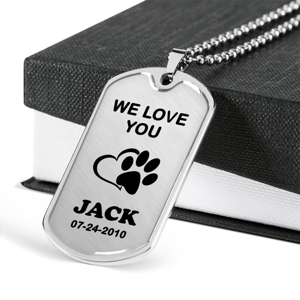 We Love You Pet Necklace