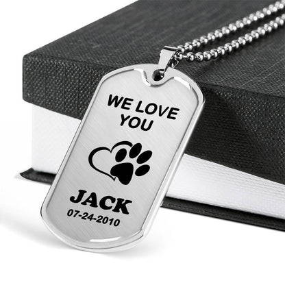 We Love You Pet Necklace