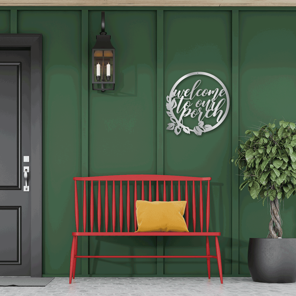 Jewelry Silver / 18 Welcome To Our Porch Sign