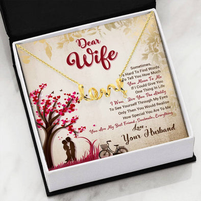 "You Are My Best Friend, Soulmate, Everything" Necklace With Message Card For Wife
