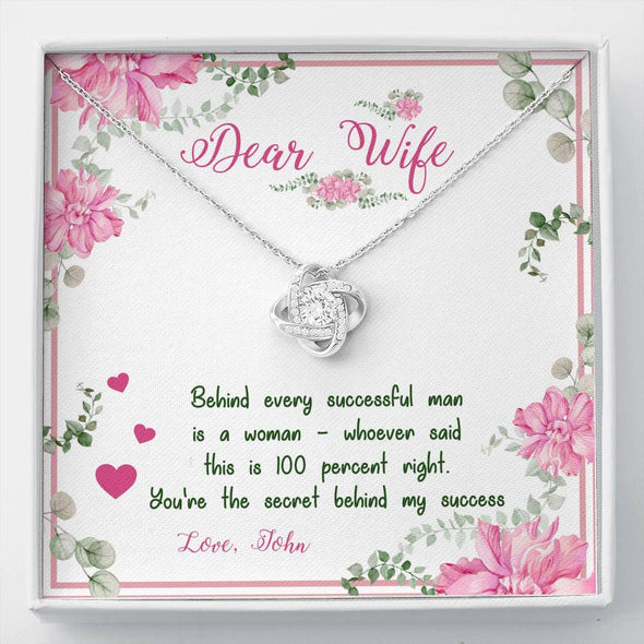 Jewelry 14K White Gold Finish You Are The Secret Behind My Success- custom Necklace