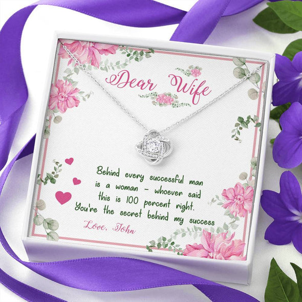 Jewelry 14K White Gold Finish You Are The Secret Behind My Success- custom Necklace