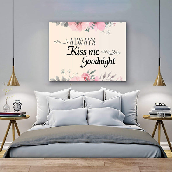 Goodnight Wall Canvas For Bedroom