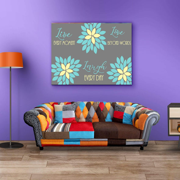 Laugh Every Day Wall Decor Canvas