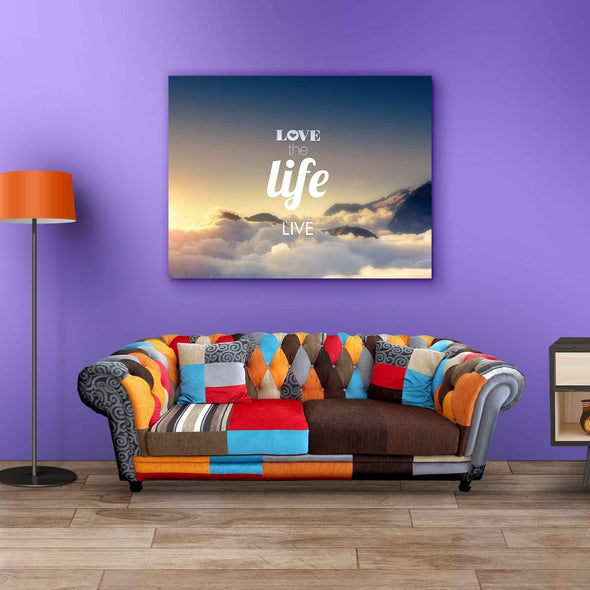 "Love The Life You Live" Wooden Wall Art