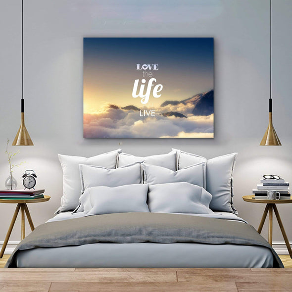 "Love The Life You Live" Wooden Wall Art