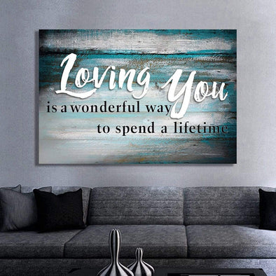 "Loving You Lifetime" Couples Love Wall Art